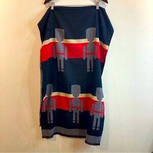 SCARF Large Unbranded Super Soft With  Toy British Palace Guards Design Pattern